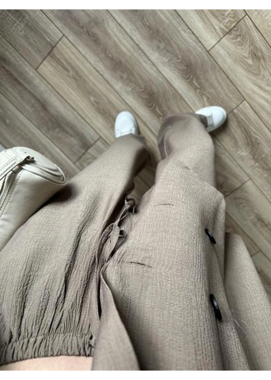 Krinkıl Oversize Vizon Ceket Takım