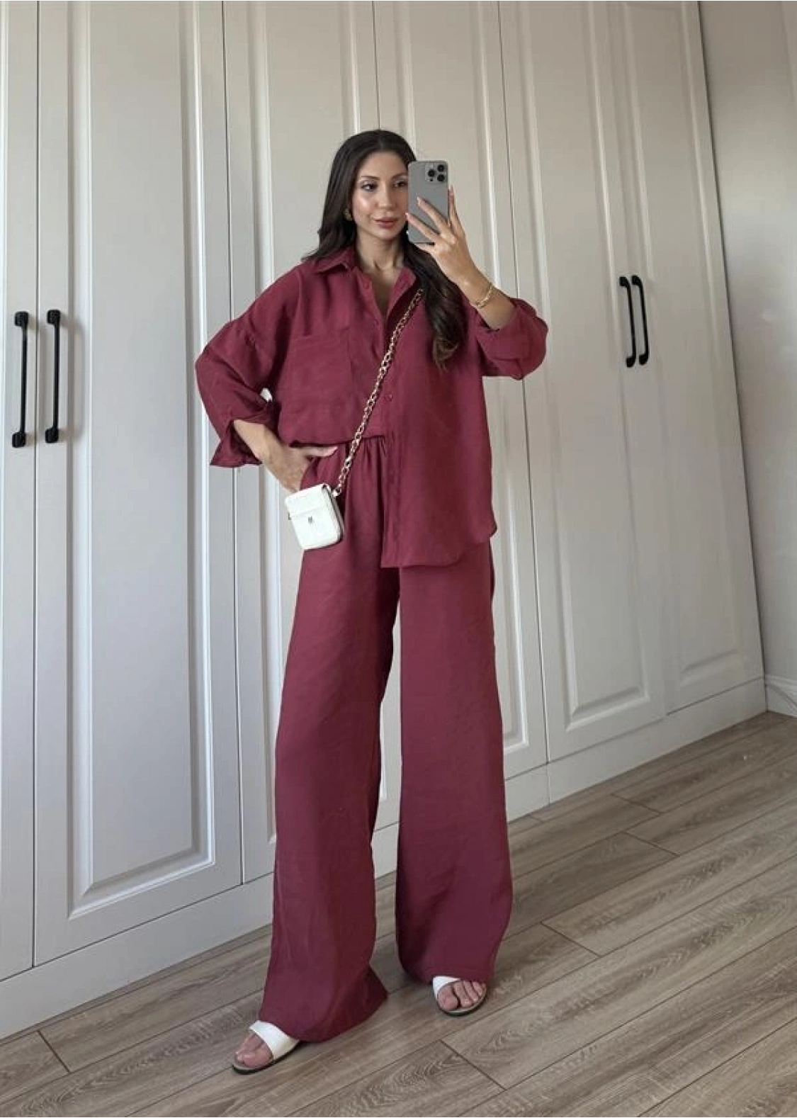 Labu Tensel Oversize Basic Bordo Takım