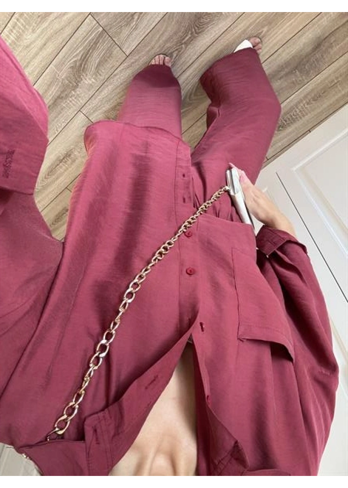 Labu Tensel Oversize Basic Bordo Takım