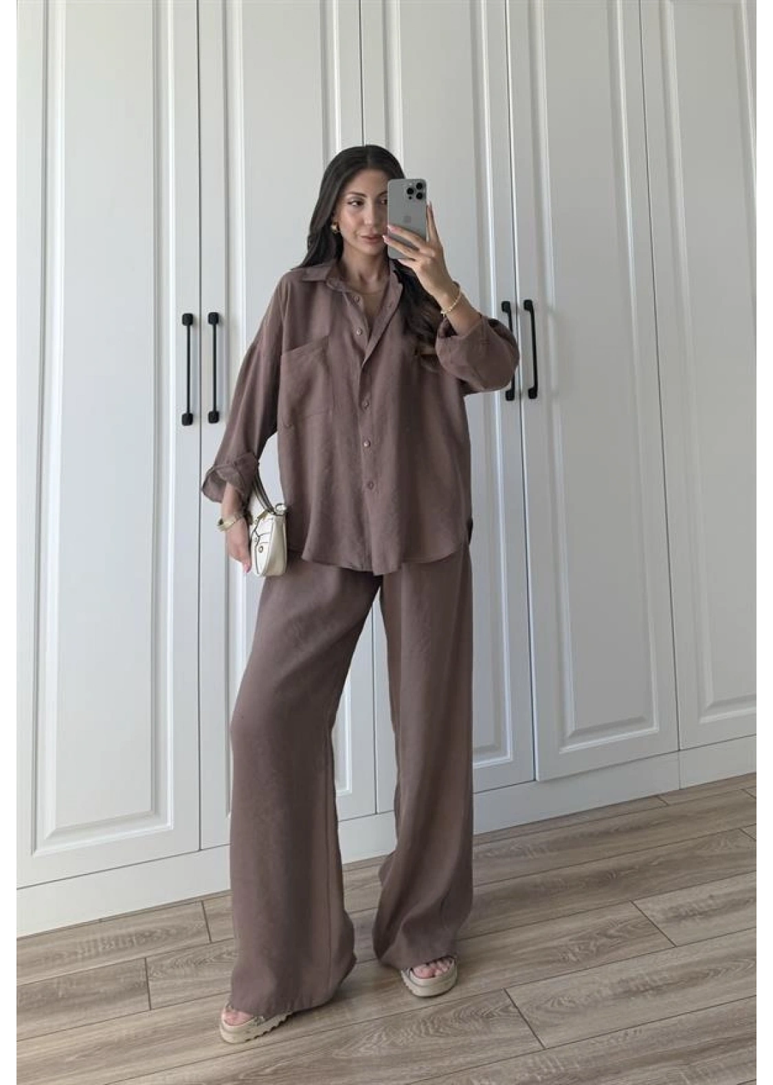 Labu Tensel Oversize Basic Cappuccino Takım