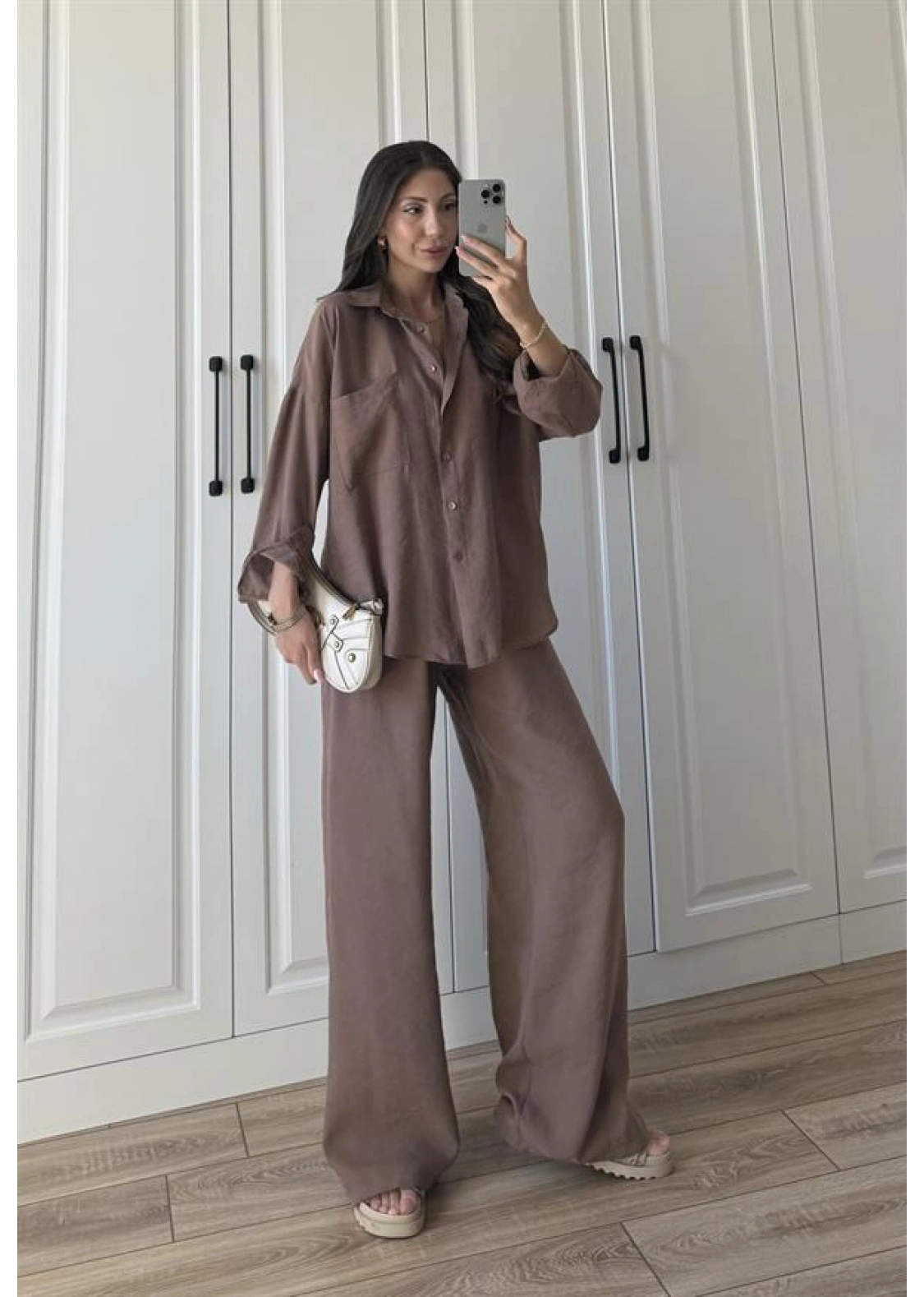 Labu Tensel Oversize Basic Cappuccino Takım