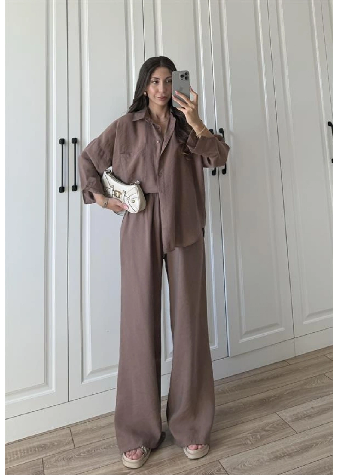 Labu Tensel Oversize Basic Cappuccino Takım