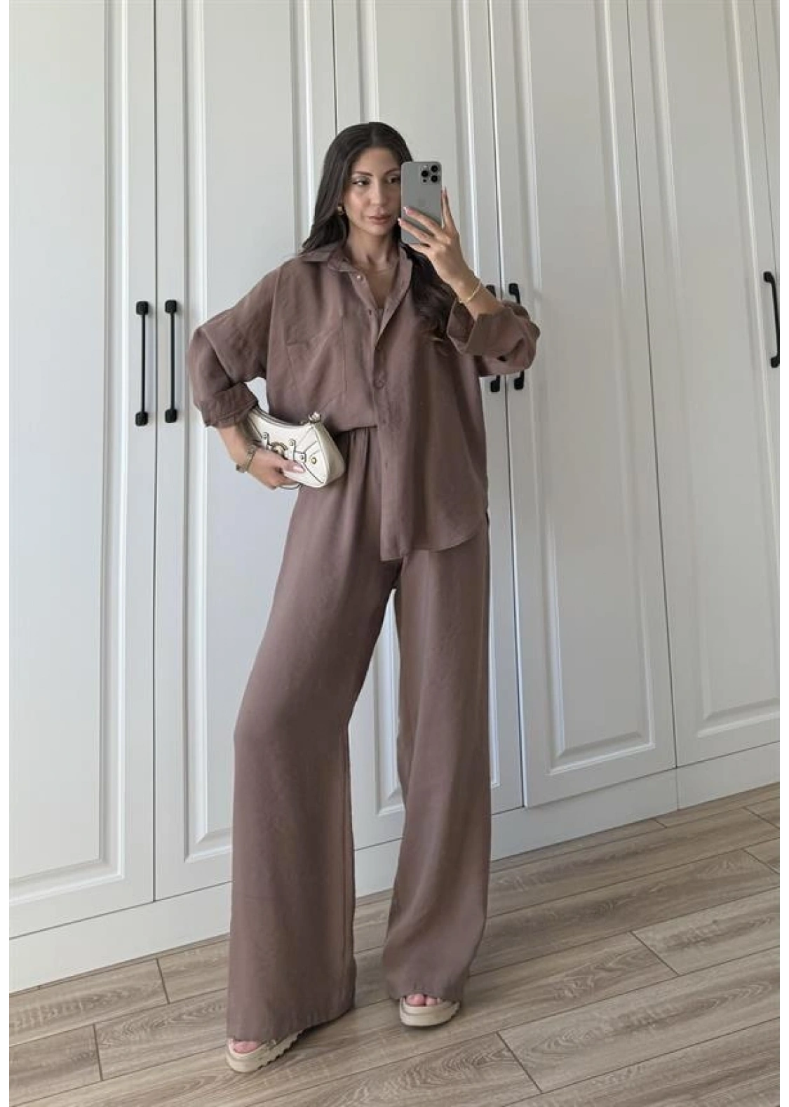 Labu Tensel Oversize Basic Cappuccino Takım