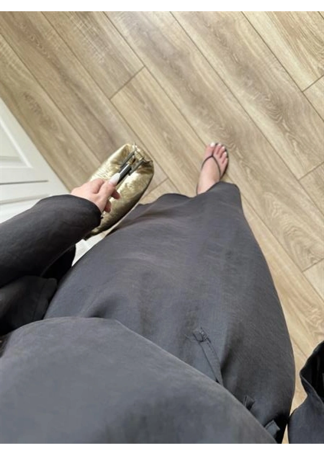 Laila Tensel Basic Kuşaklı Siyah Elbise