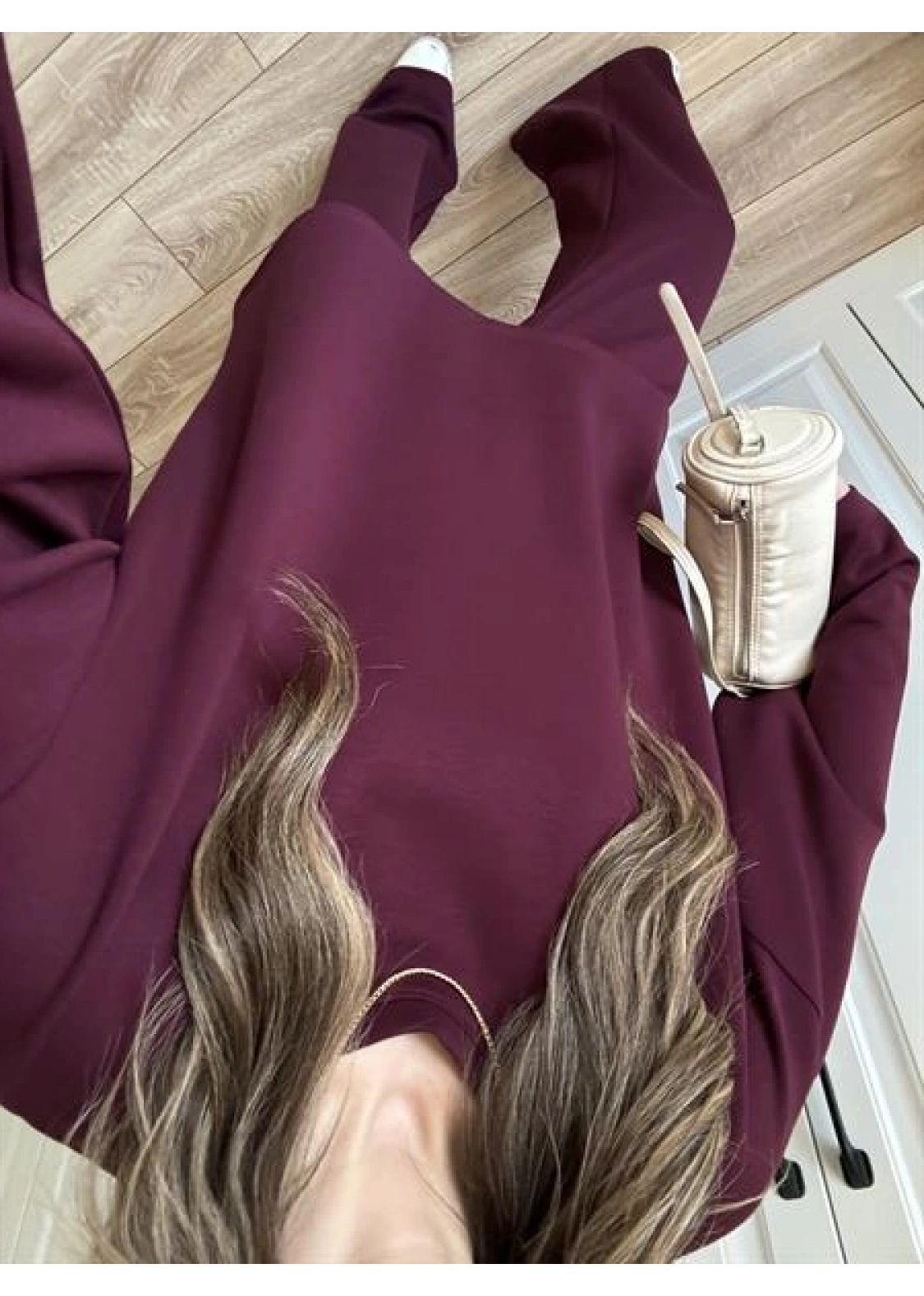 Liza Oysh Kumaş Basic Bordo Takım