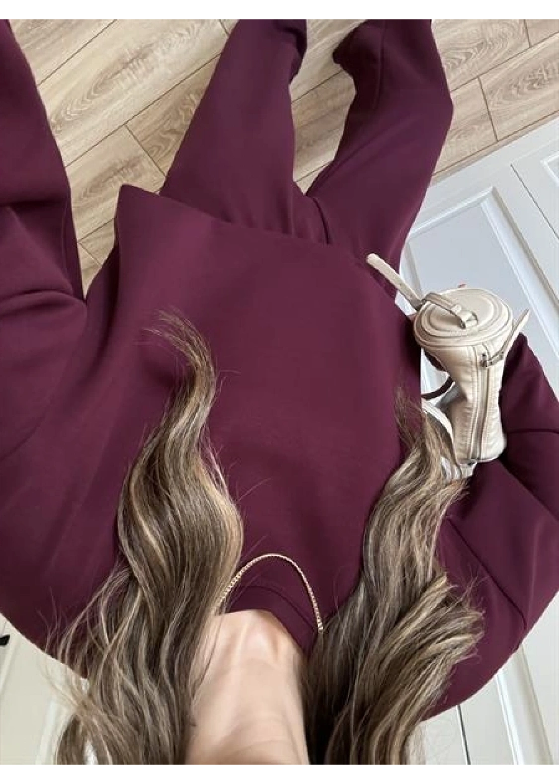 Liza Oysh Kumaş Basic Bordo Takım