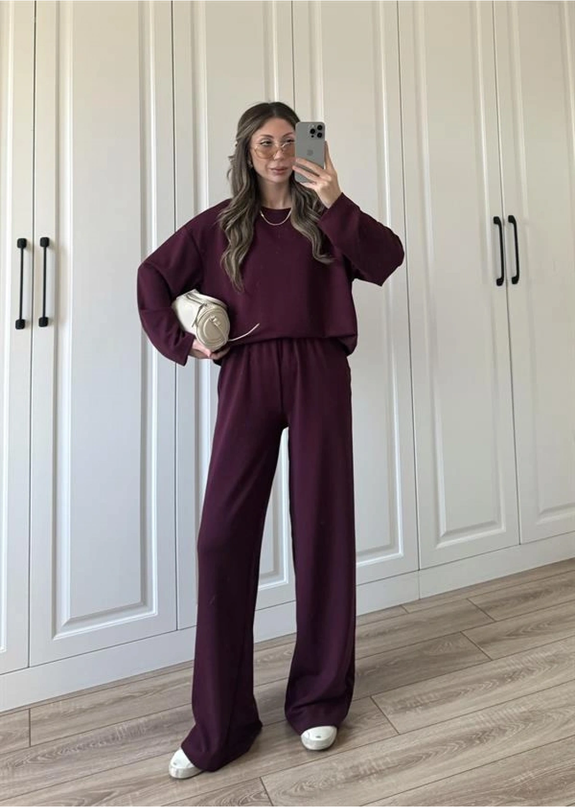 Liza Oysh Kumaş Basic Bordo Takım