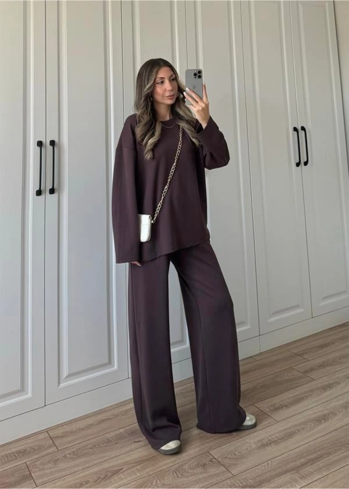 Liza Oysh Kumaş Basic Kahve Takım