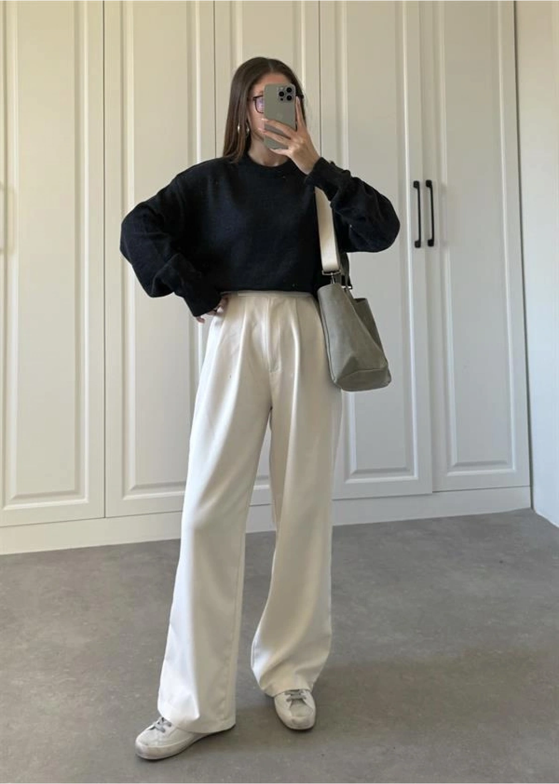 Mari Oversize Basic Lacivert Kazak