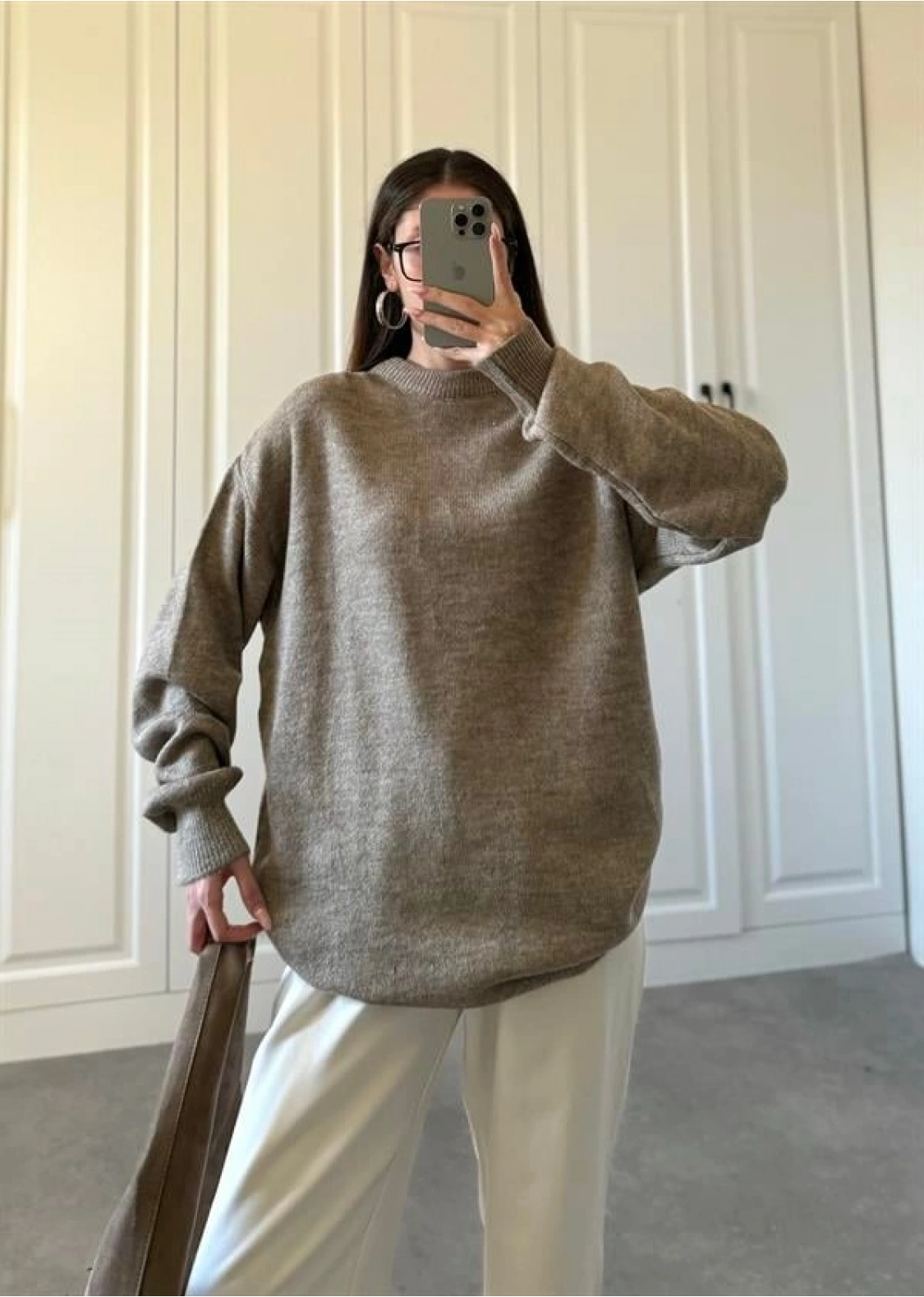 Mari Oversize Basic Vizon Kazak