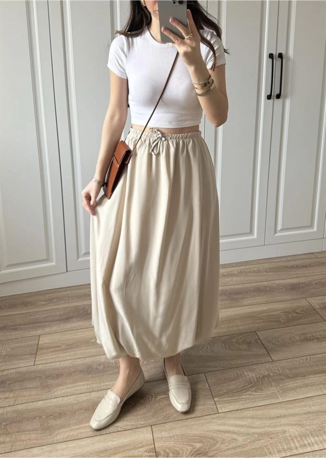 Maxi Astarlı Taş Balon Etek