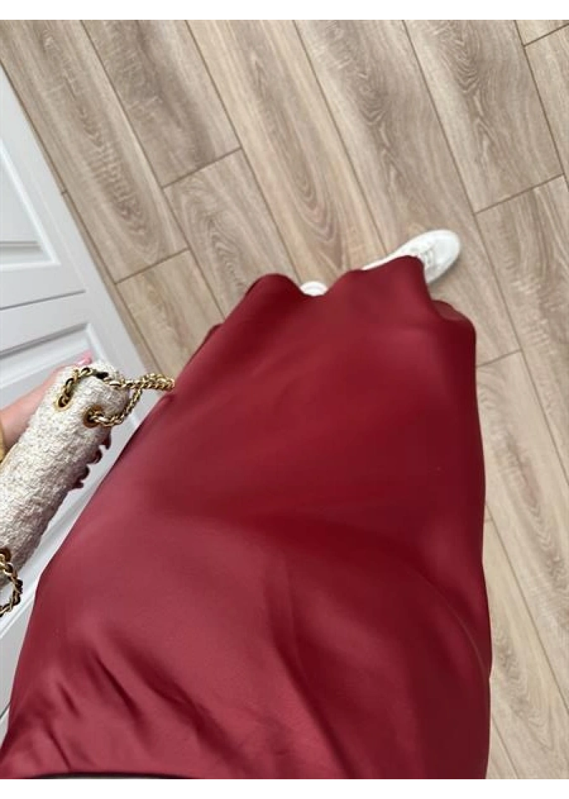 Maxi Boy Bordo Saten Etek