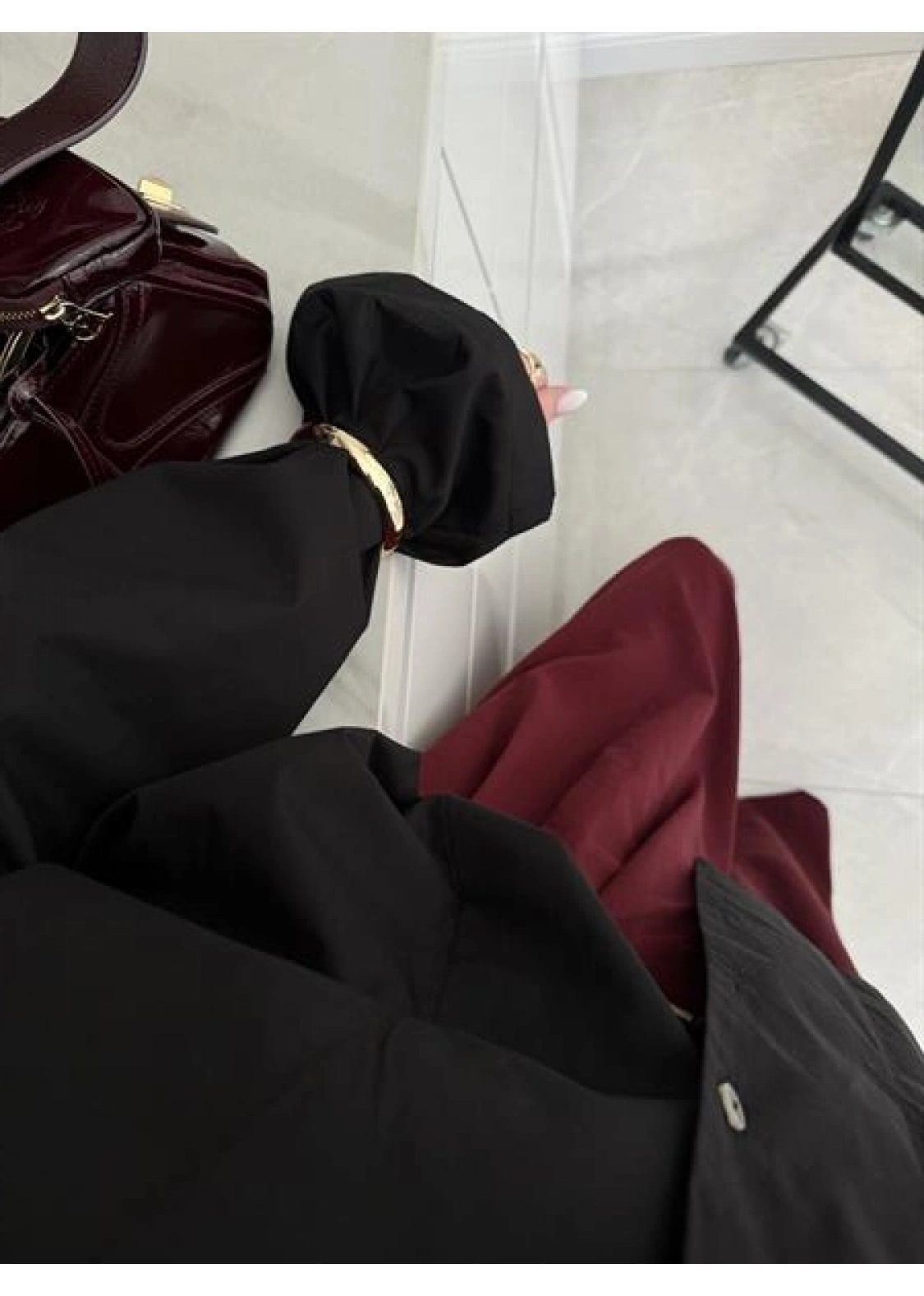 Meka Oversize Premium Siyah Gömlek