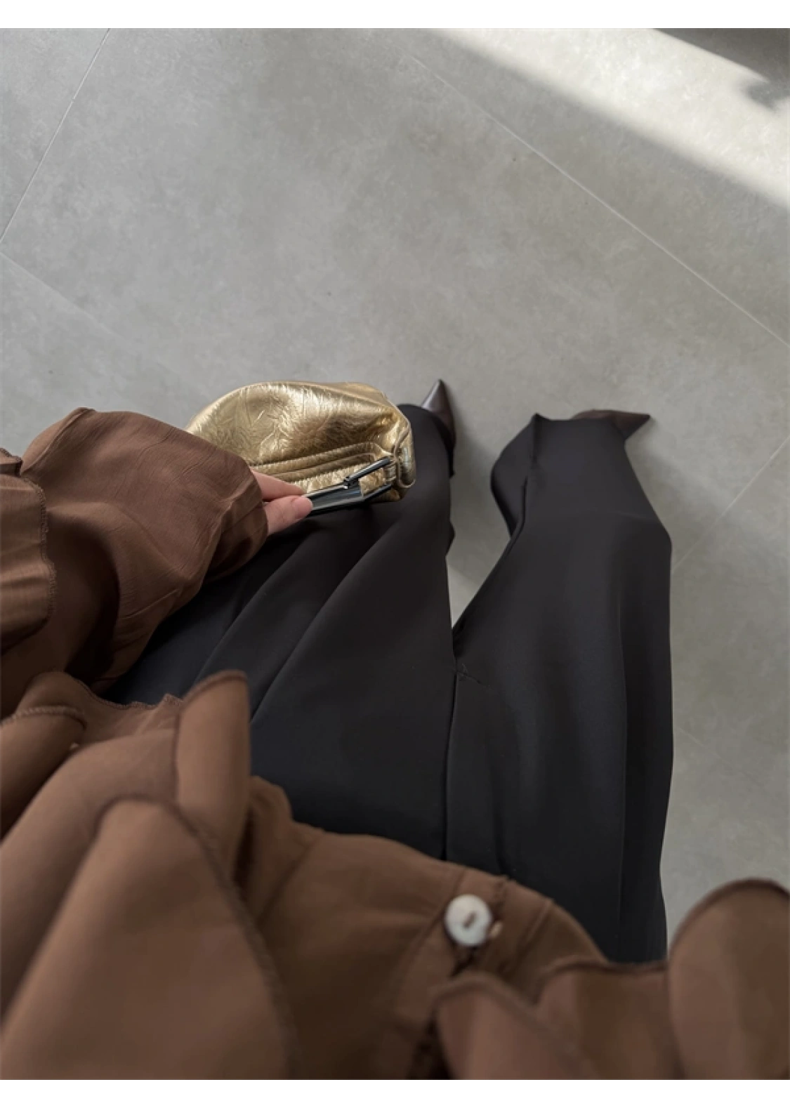 Milano Fırfırlı Kahve Tül Bluz