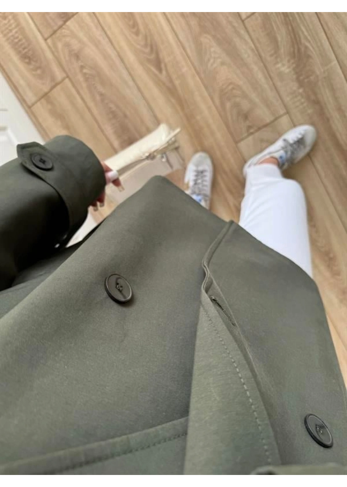 Nuve Premium Astarlı Haki Trençkot
