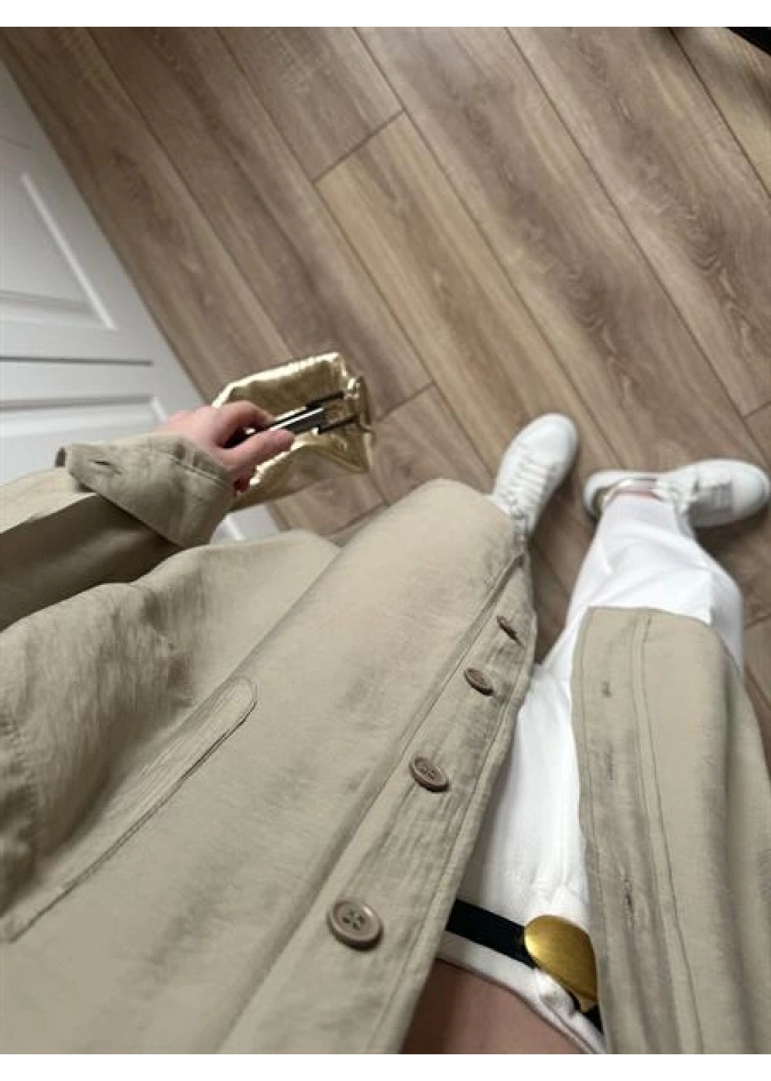 Olive Oversize Tensel Gömlek