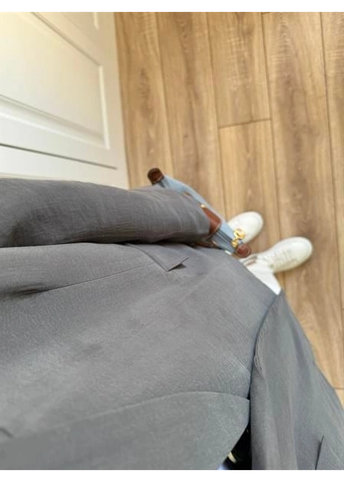 Oversize Antrasit Tensel Blazer Ceket