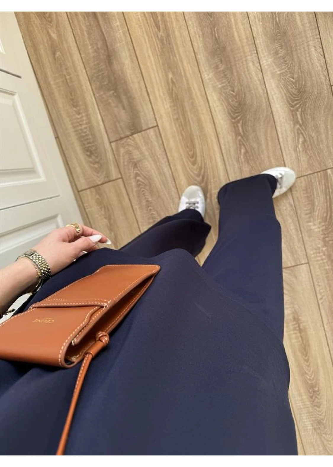 Oysh Moda Kumaş Lacivert Basic Kısakollu Takım