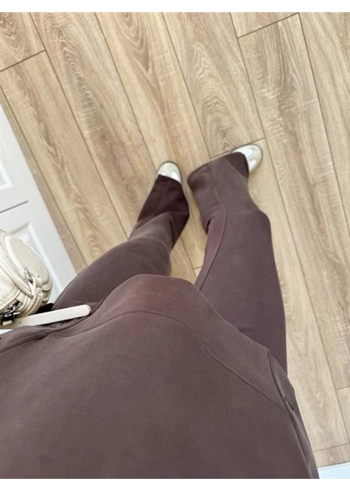 Oysh Modal Kumaş Çıtçıtlı Kahve Sweat Takım