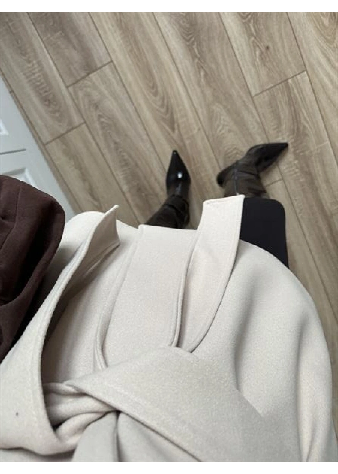 Pela Premium Kaşe Kuşaklı Taş Ceket Kaban