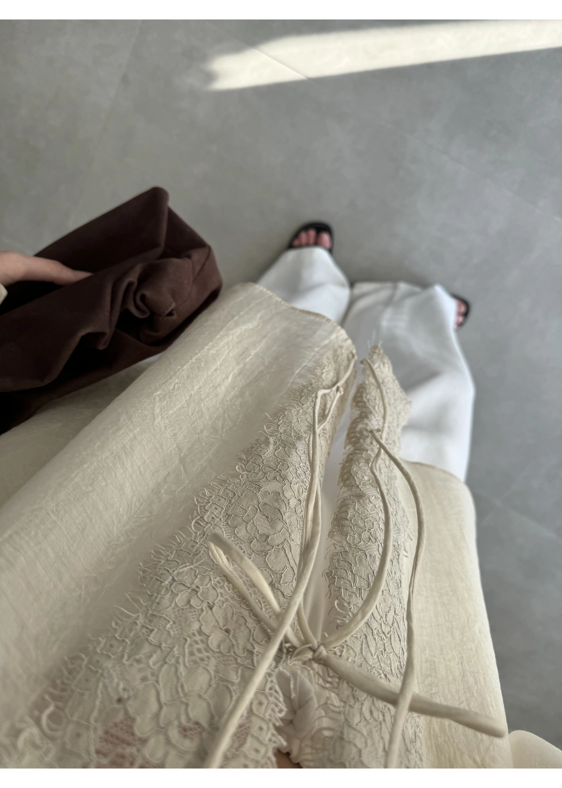 Pera Dantelli Taş Kimono Gömlek