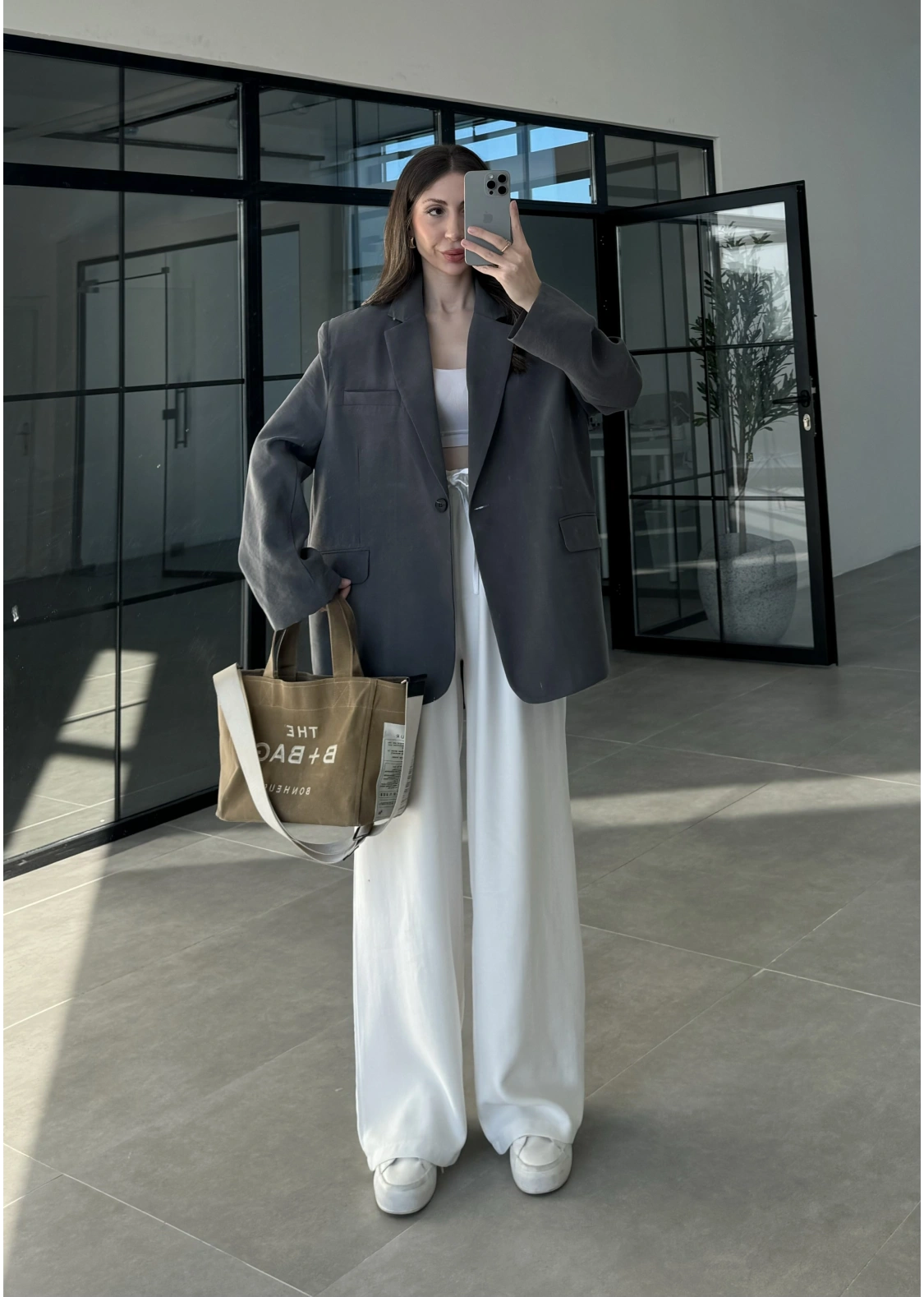 Perla Premium Tensel Antrasit Ceket