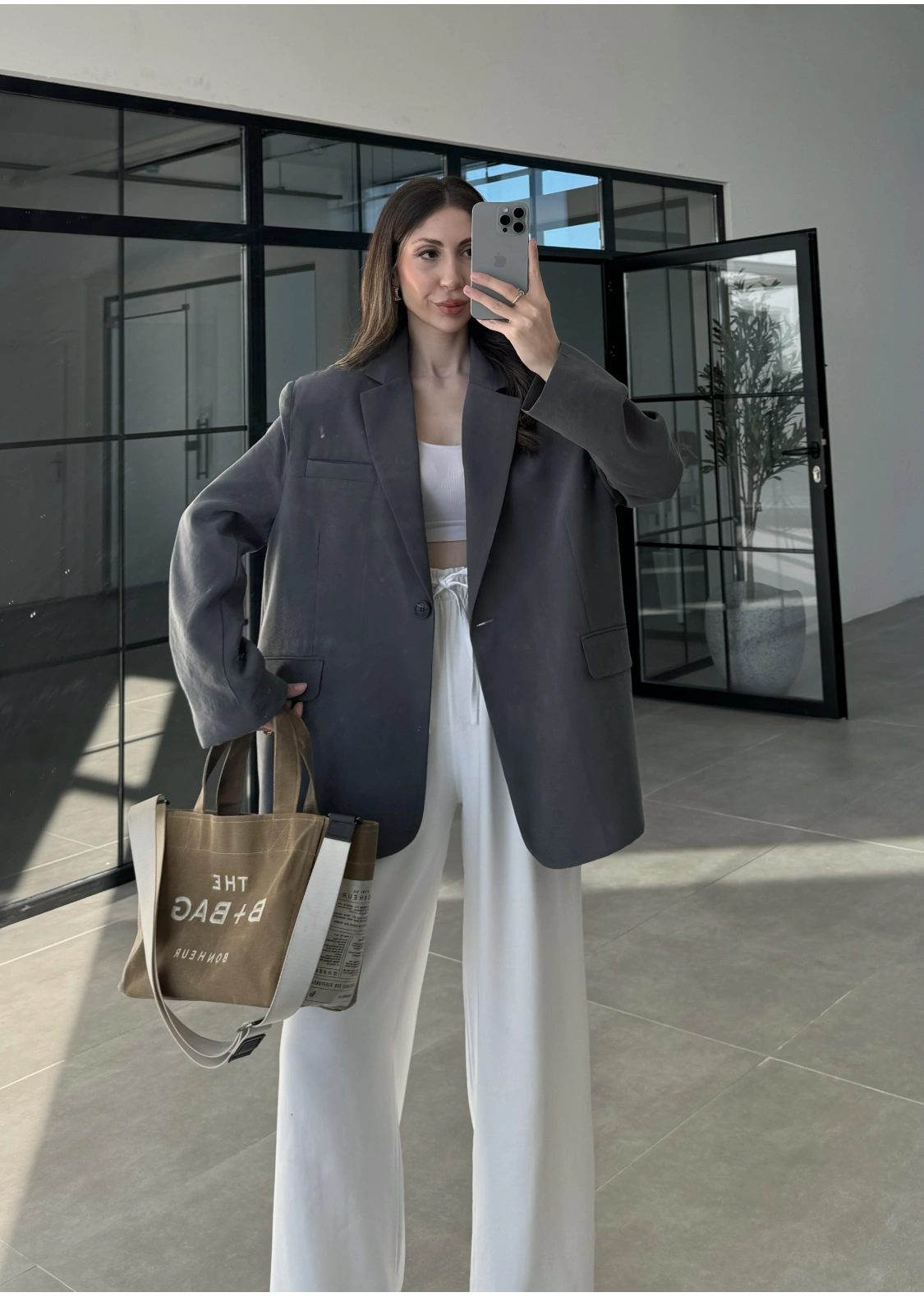 Perla Premium Tensel Antrasit Ceket