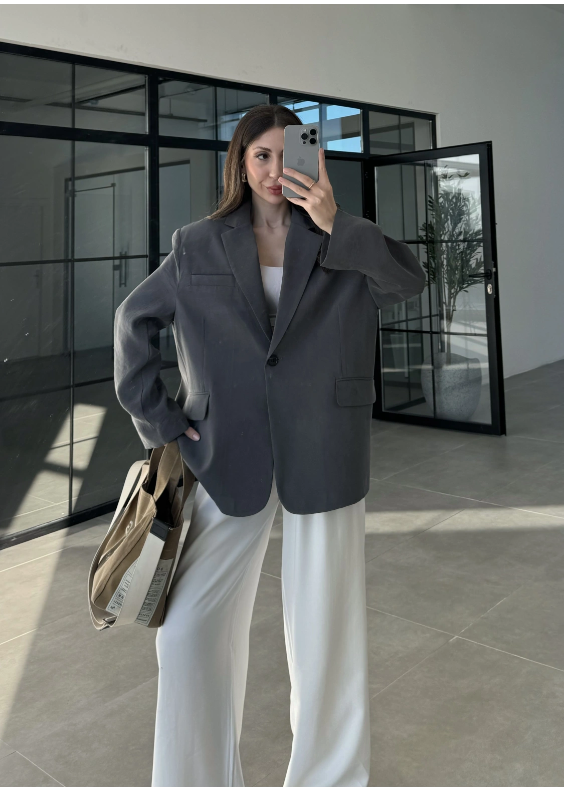 Perla Premium Tensel Antrasit Ceket