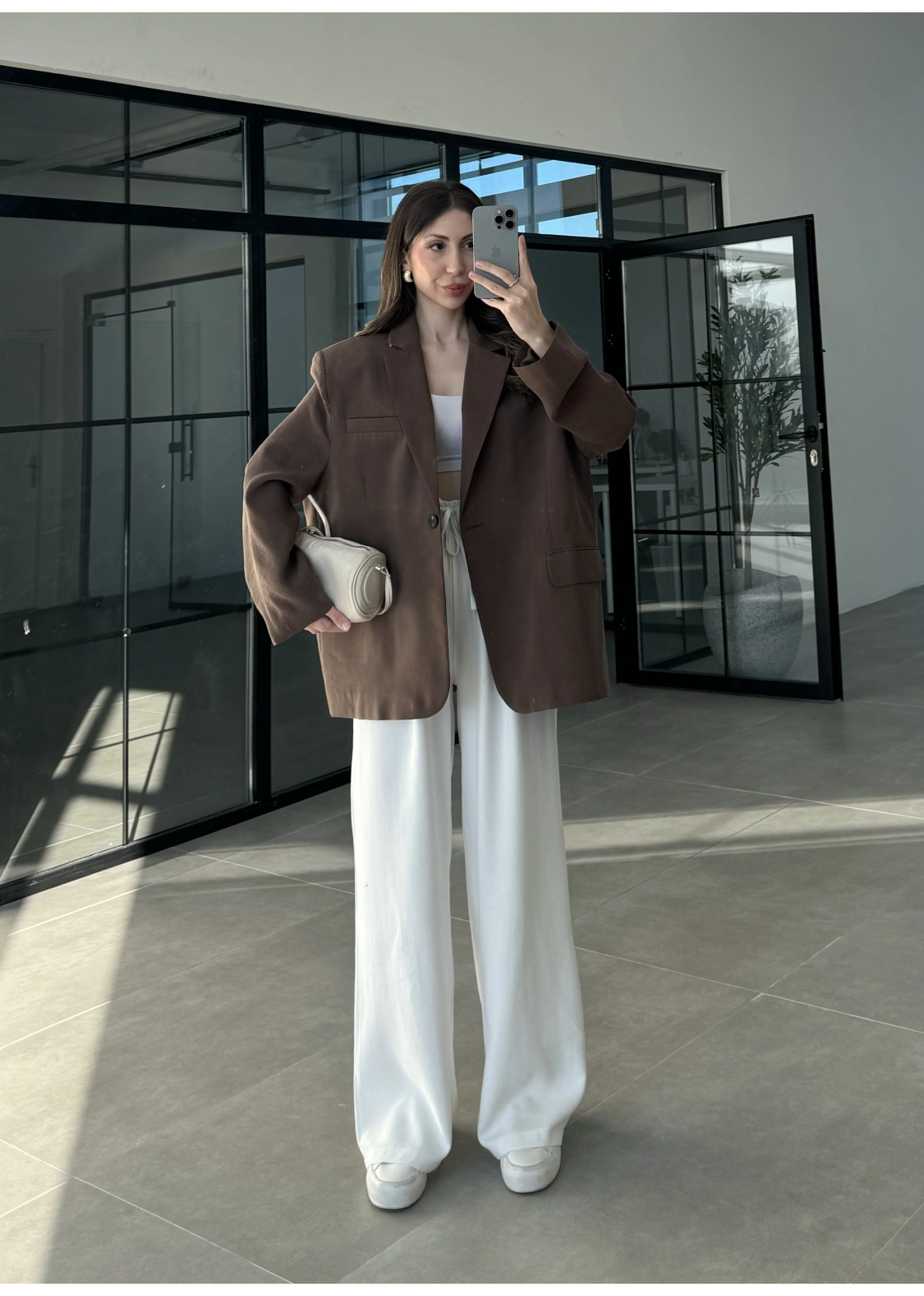 Perla Premium Tensel Kahve Ceket