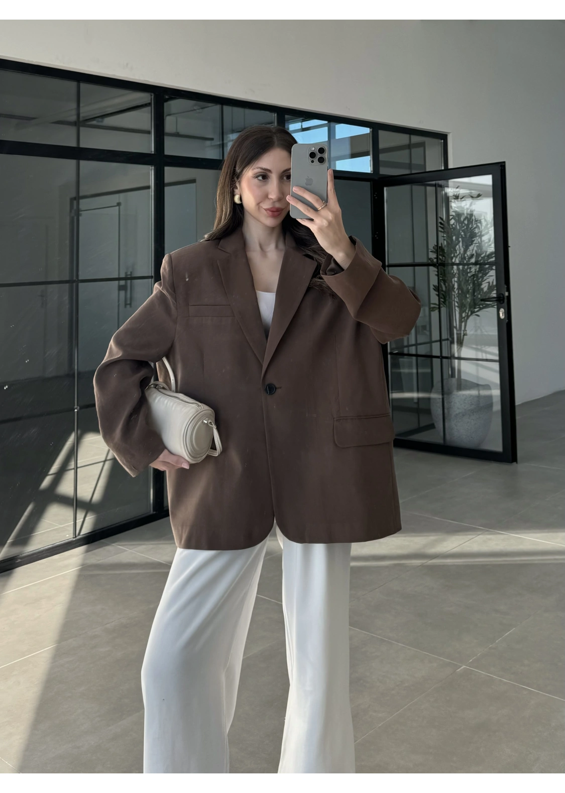 Perla Premium Tensel Kahve Ceket