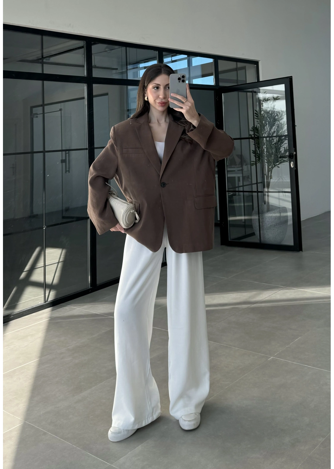 Perla Premium Tensel Kahve Ceket