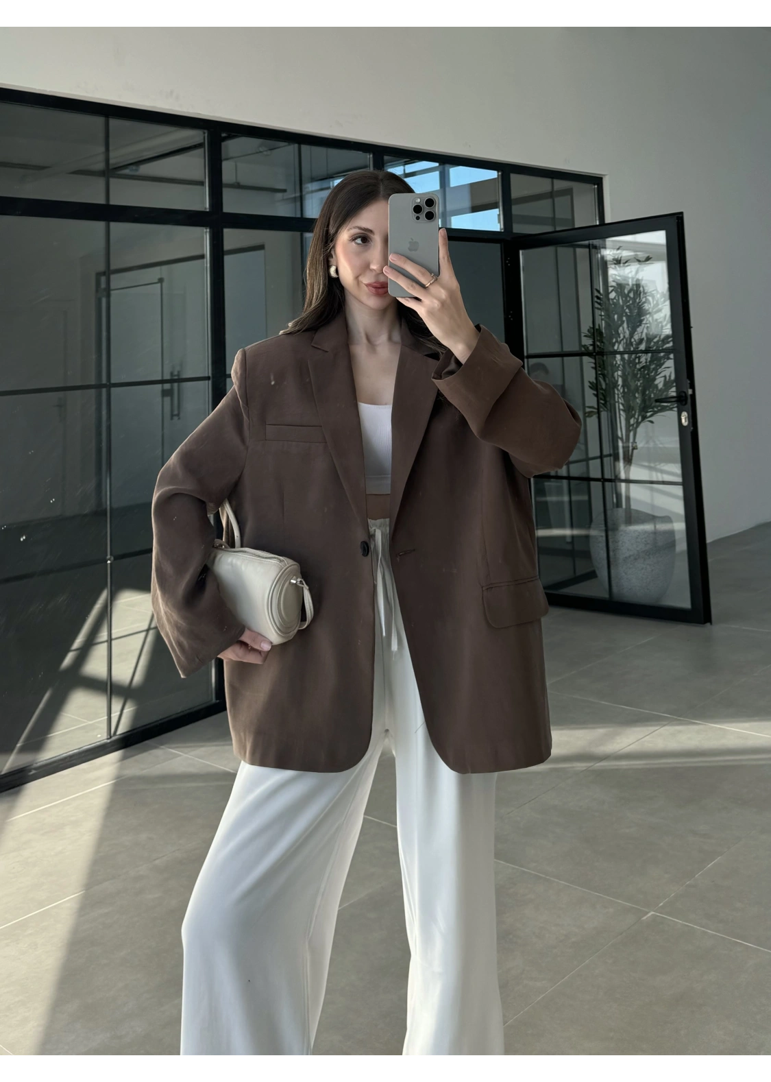 Perla Premium Tensel Kahve Ceket