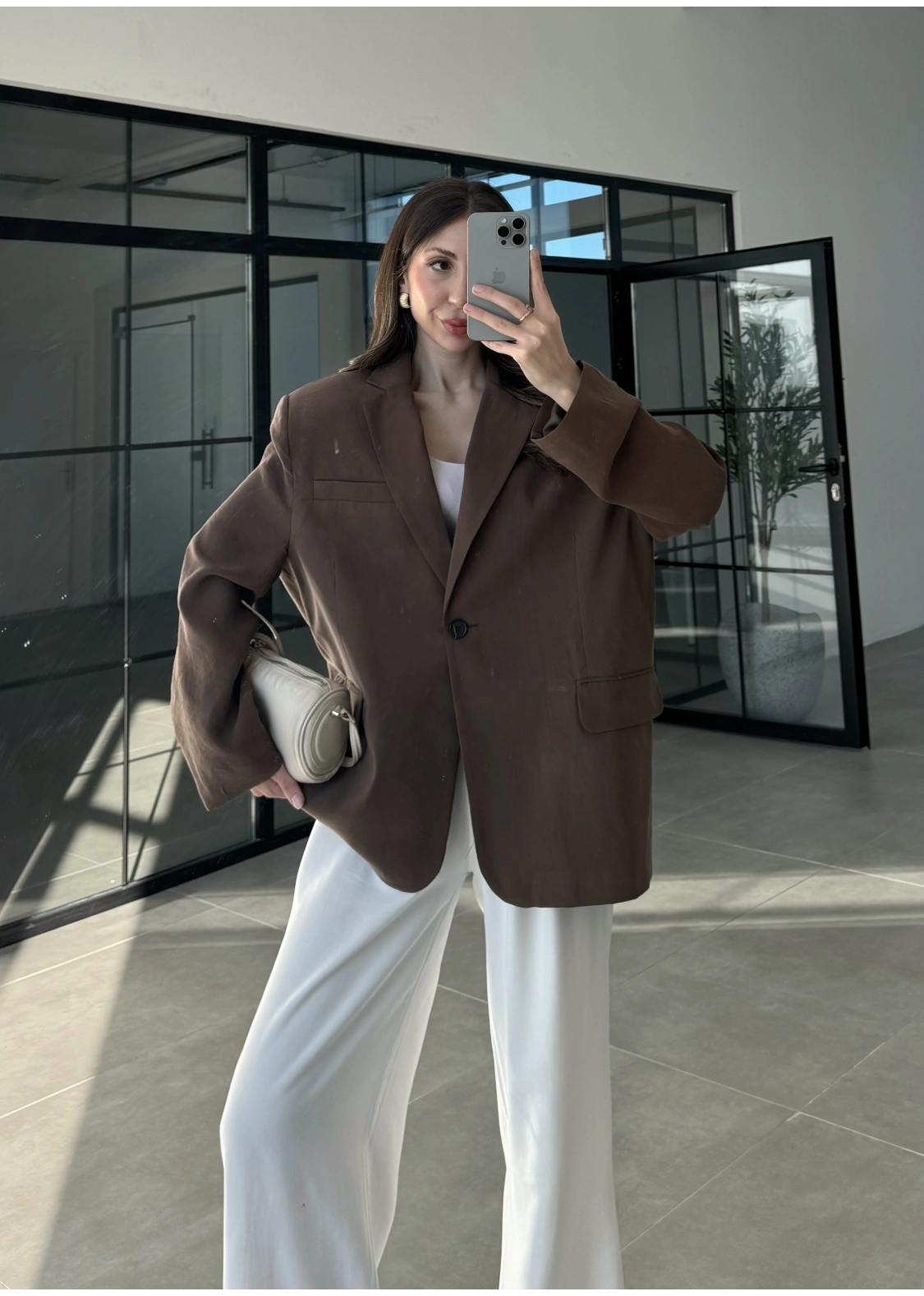 Perla Premium Tensel Kahve Ceket