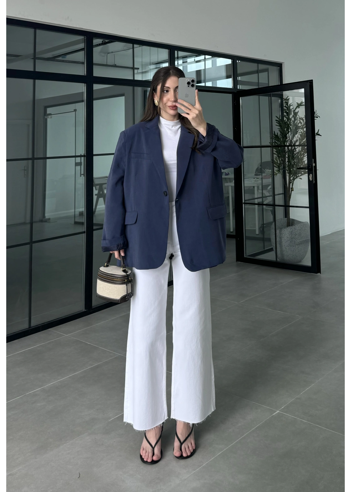 Perla Premium Tensel Lacivert Ceket