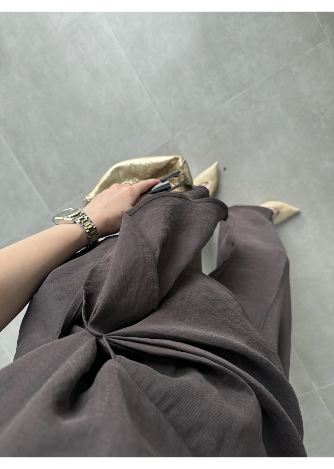 Pile Detaylı Premium Kahve Takım