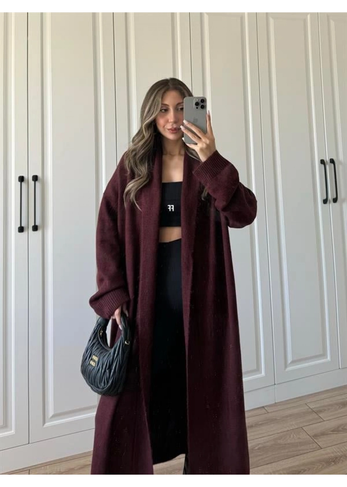 Pinterest Bordo Uzun Triko Hırka