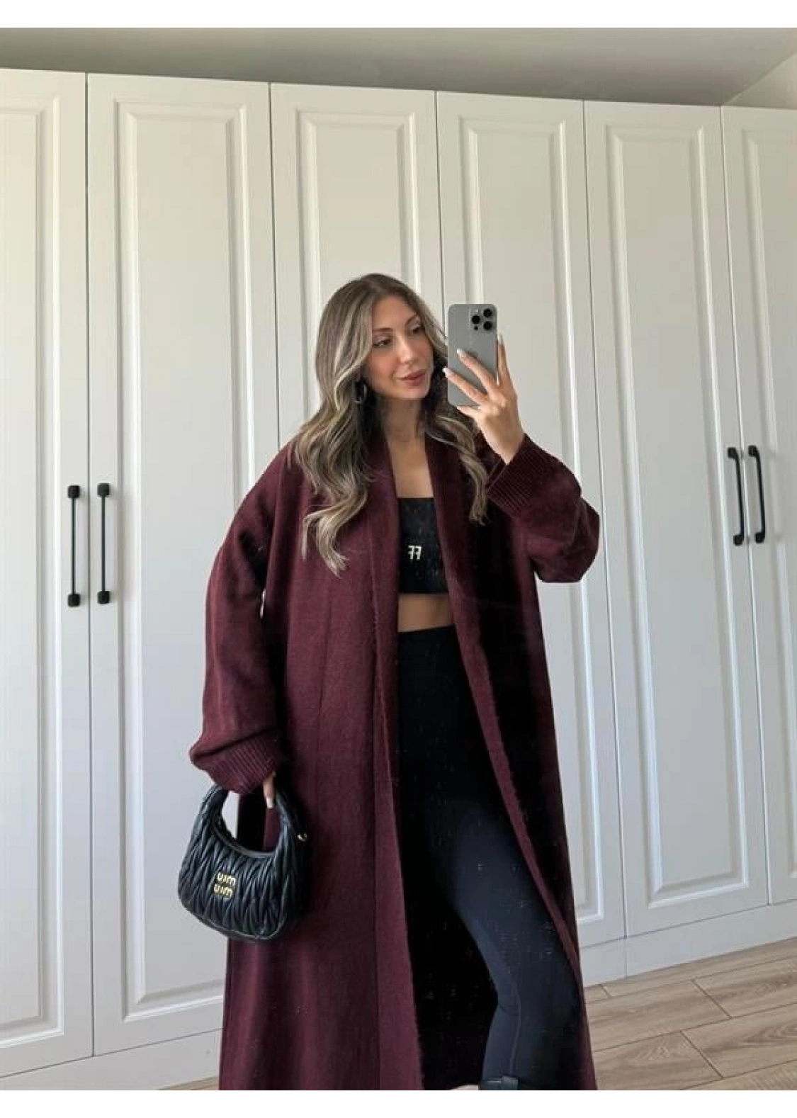 Pinterest Bordo Uzun Triko Hırka