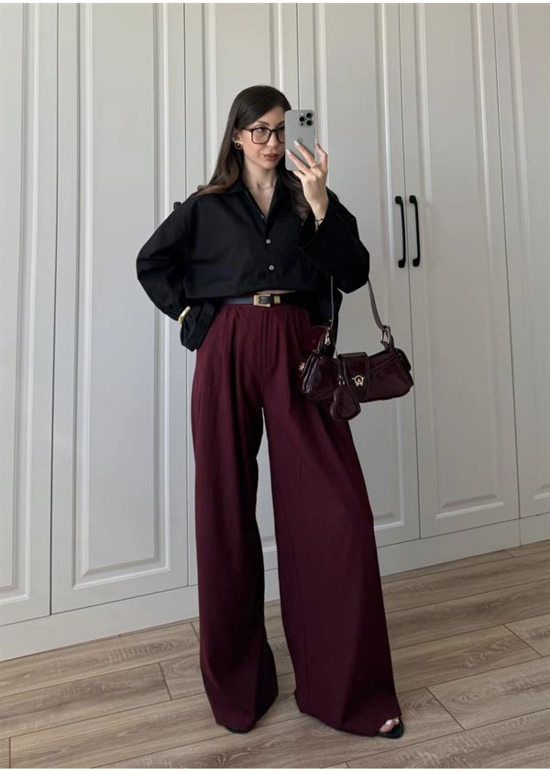 Poli Basic Palazzo Bordo Tensel Pantolon