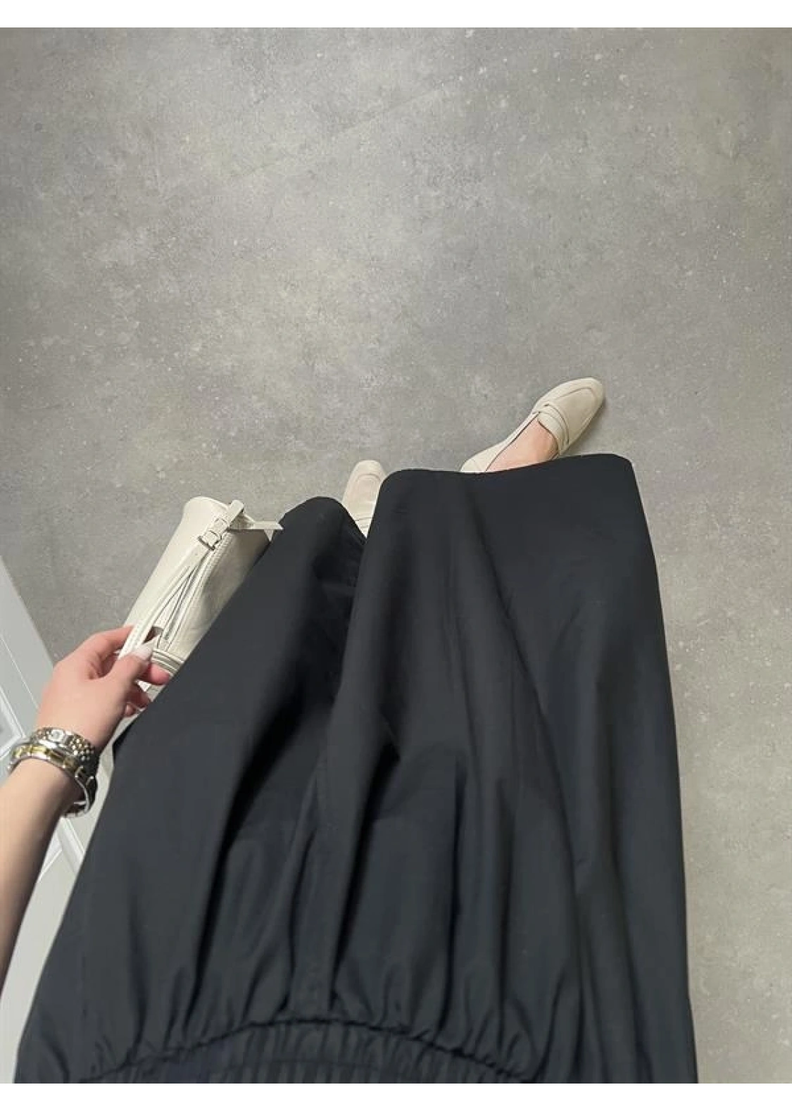 Poplin Kumaş Premium Siyah Etek