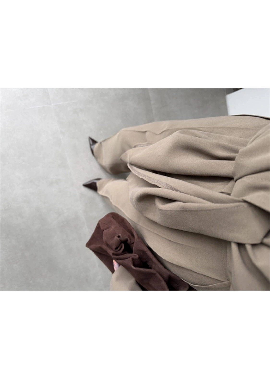 Premium Bağlamalı Haki Bluz Takım