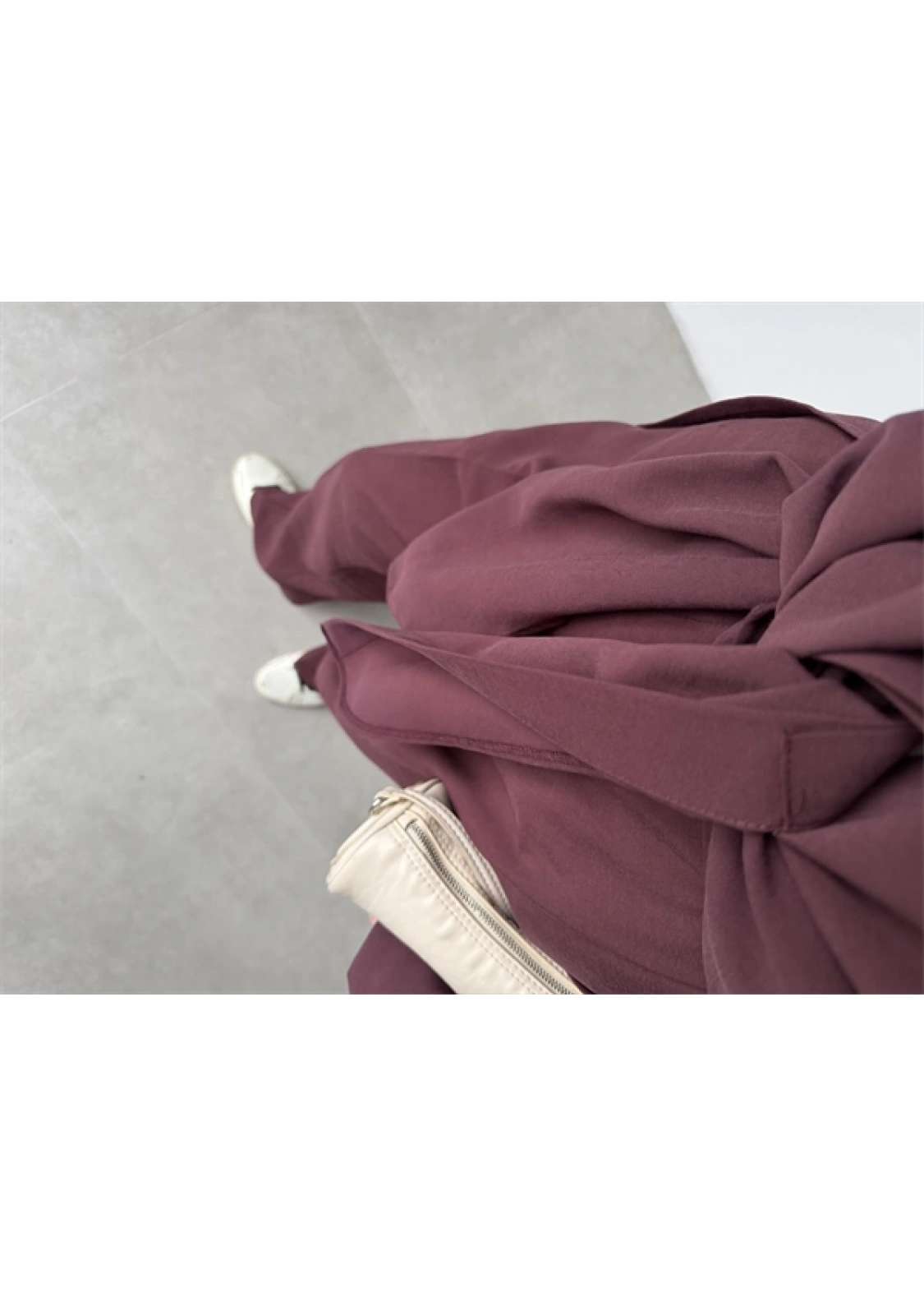 Premium Bağlamalı Mürdüm Bluz Takım