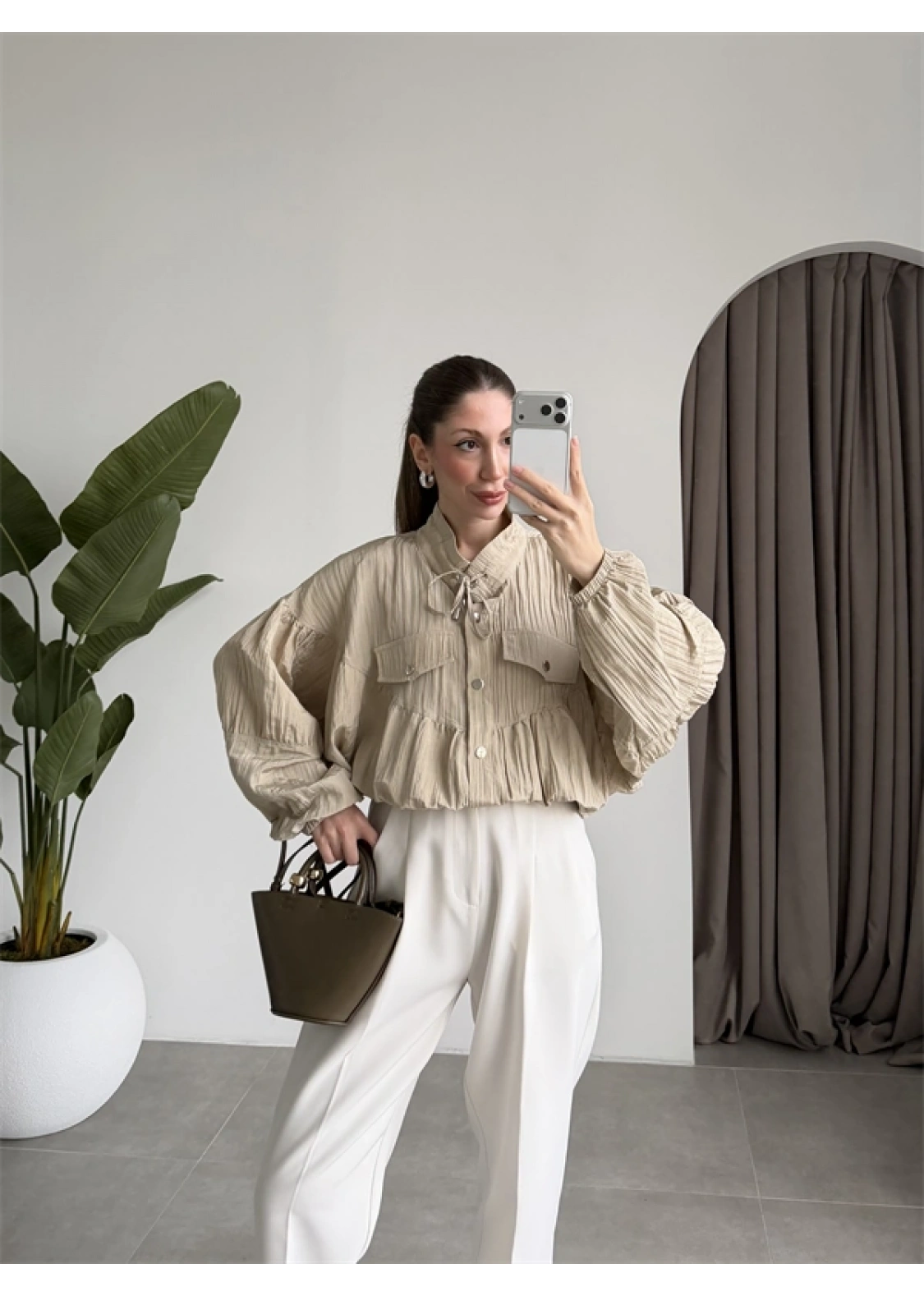 Premium Krinkıl Taş Ceket