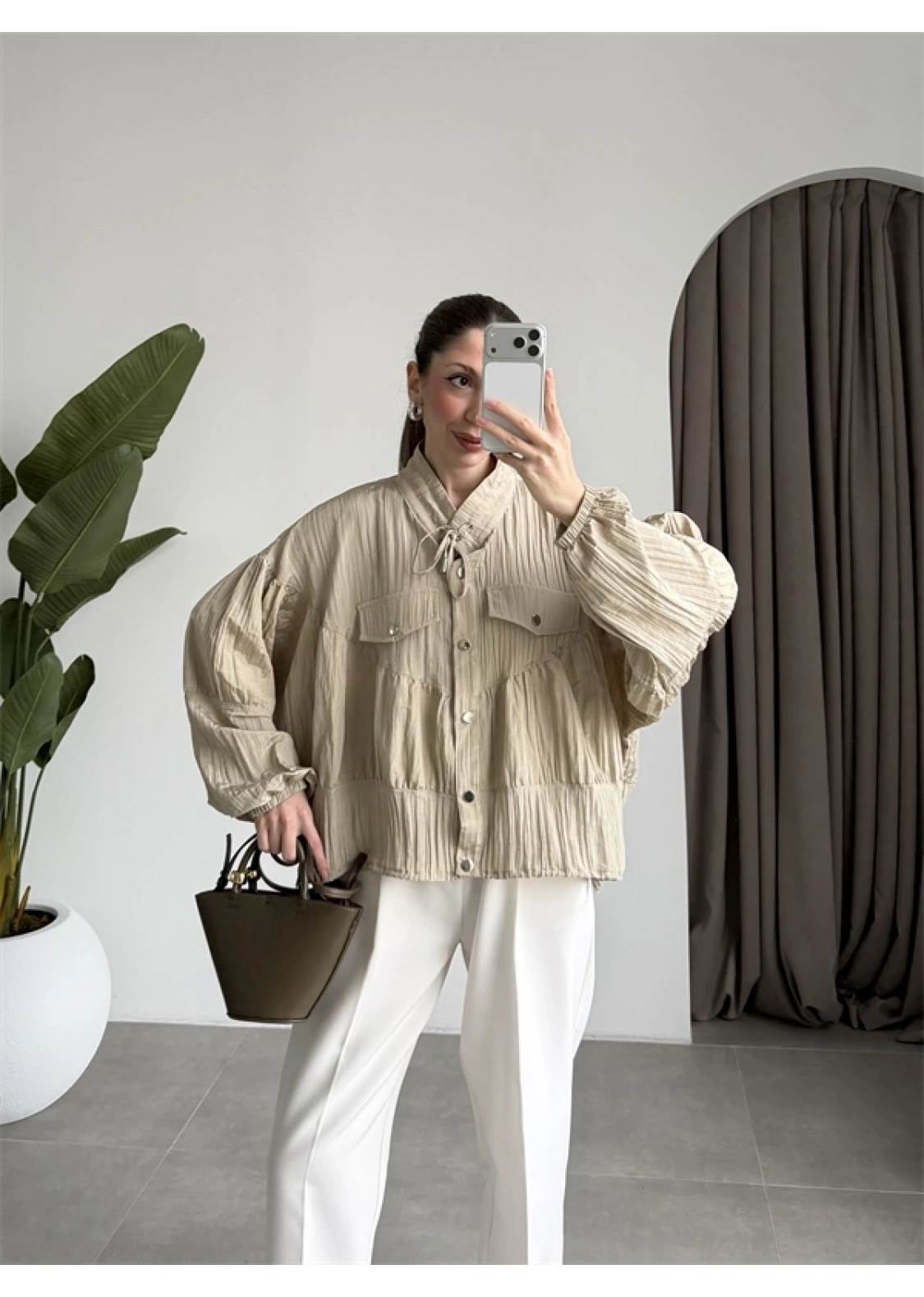 Premium Krinkıl Taş Ceket