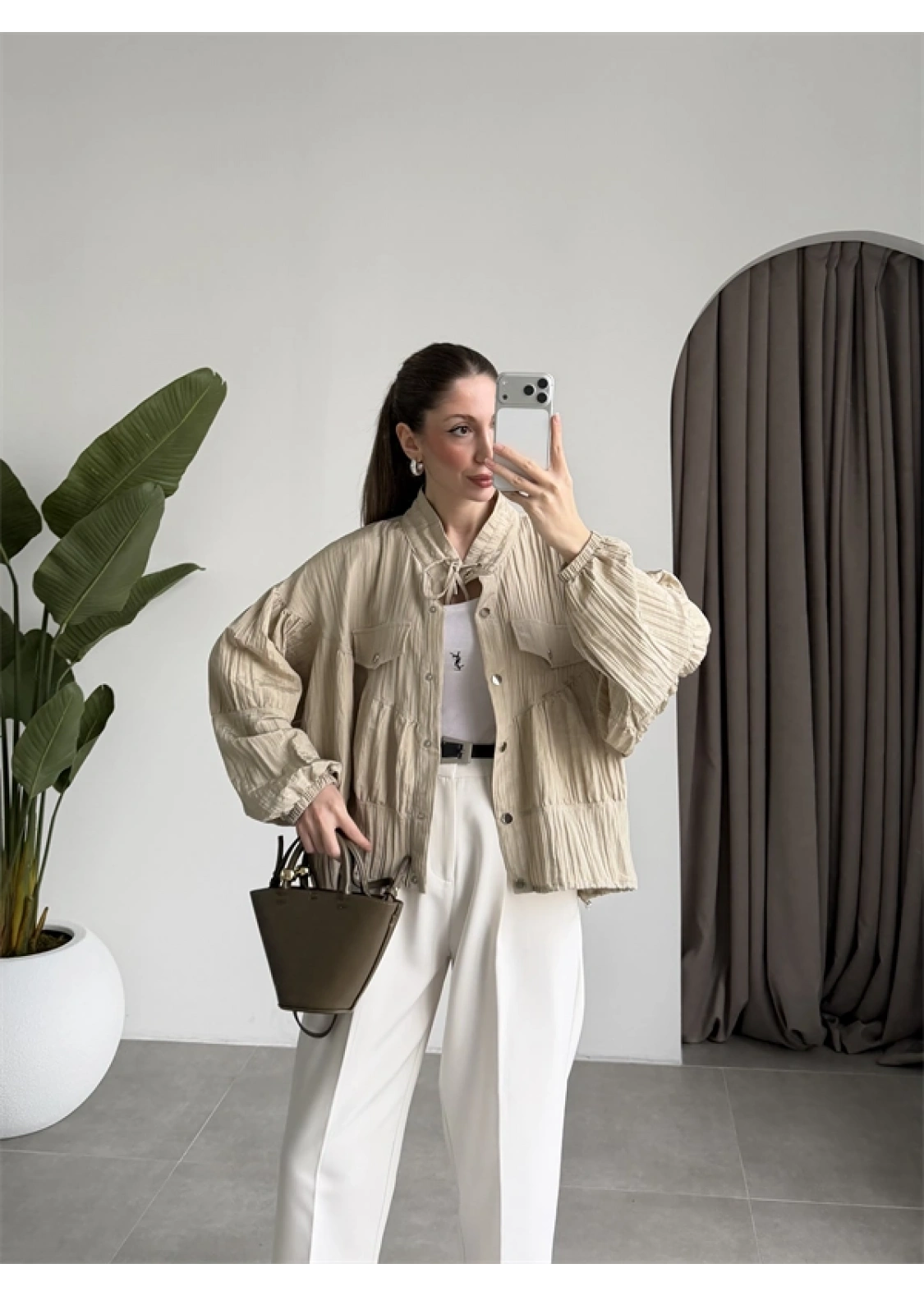 Premium Krinkıl Taş Ceket