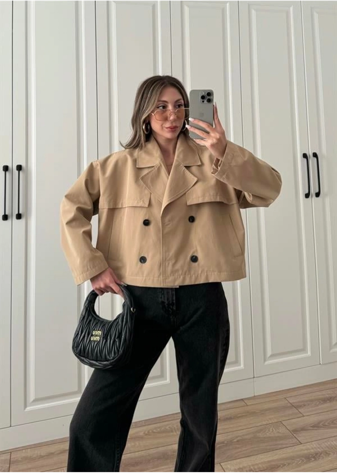 Riva Zr Model Kısa Bej Trençkot