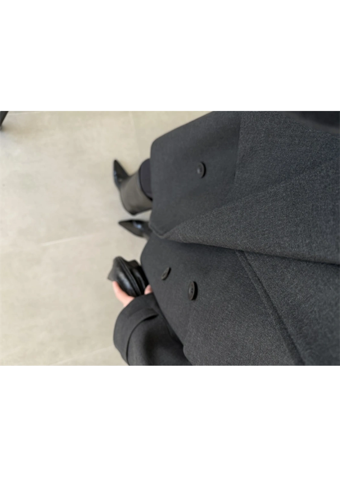 Rose Oversize Kuşaklı Antrasit Trençkot