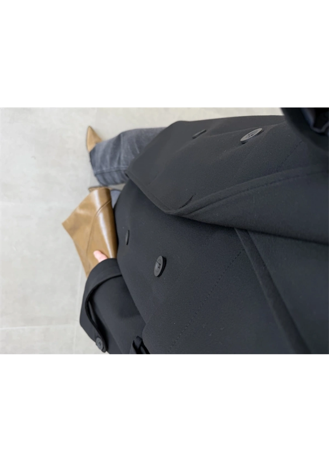 Rose Oversize Kuşaklı Siyah Trençkot