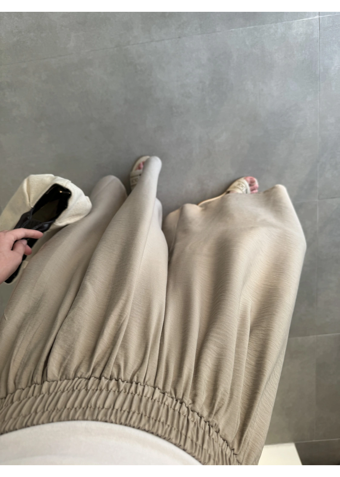 Rove Tensel Beli Lastikli Vizon Etek Pantolon