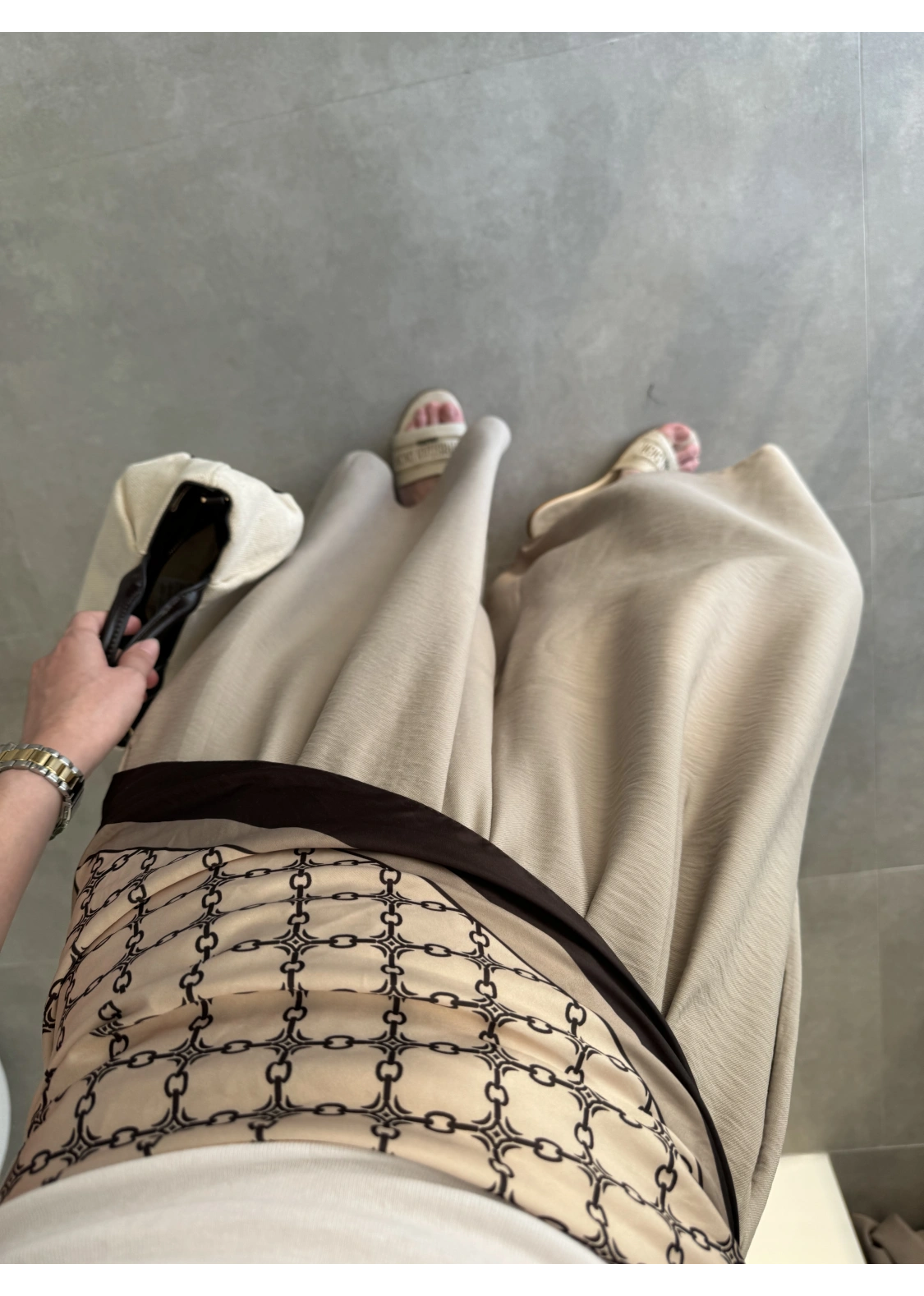 Rove Tensel Beli Lastikli Vizon Etek Pantolon