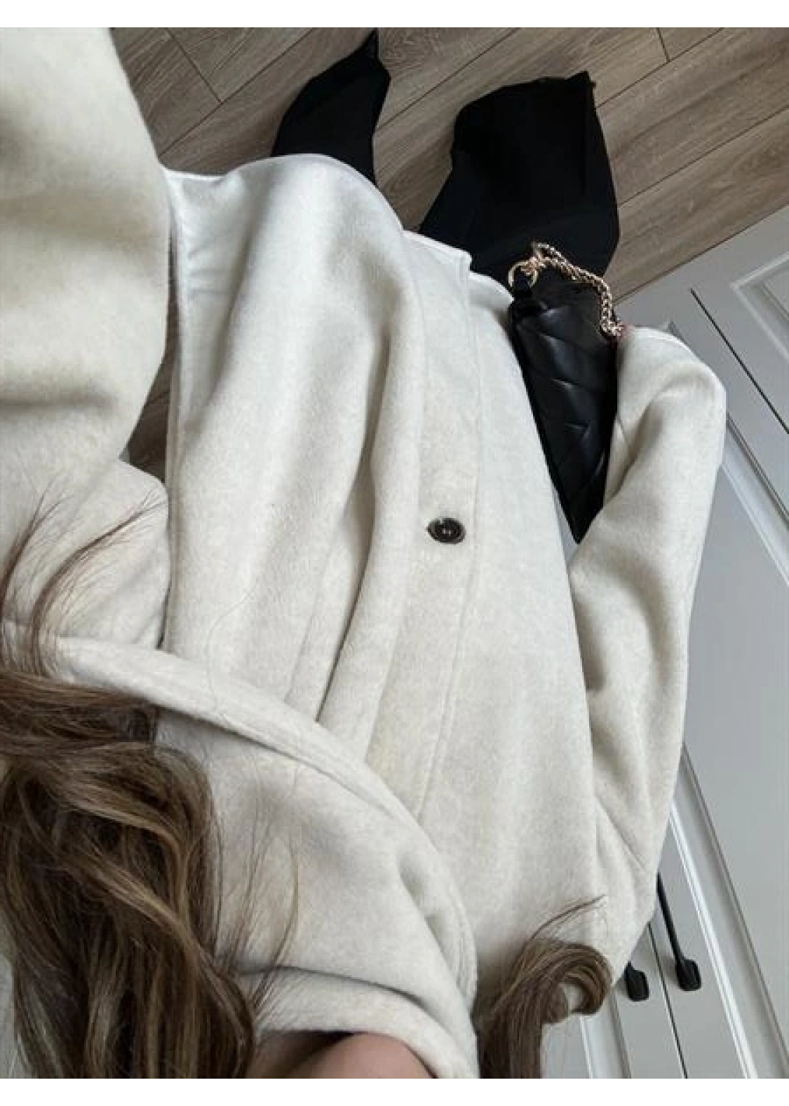 Şal Atkılı Taş Kaşe Ceket